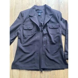 Elizabeth Dalton Brown‎ Blazer Jacket Fitted Career Office S Small 229